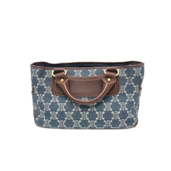Celine Boogie Denim & Leather Handbag Authentic - Picture 2 of 10